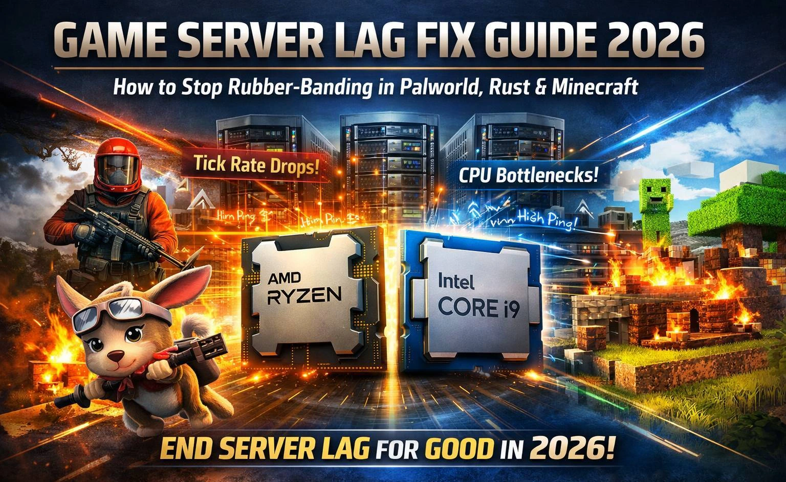 Game Server Lag Fix Guide 2026: How to Stop Rubber-Banding in Palworld, Rust & Minecraft