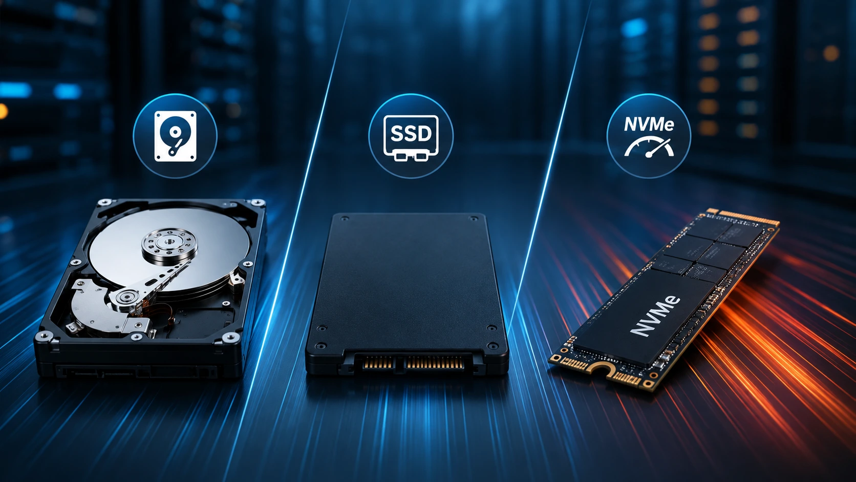 HDD vs SSD vs NVMe Storage Dedicated Servers: Which One Should You Choose?